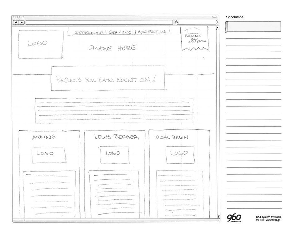 Louis Berger Low Fidelity Wireframes